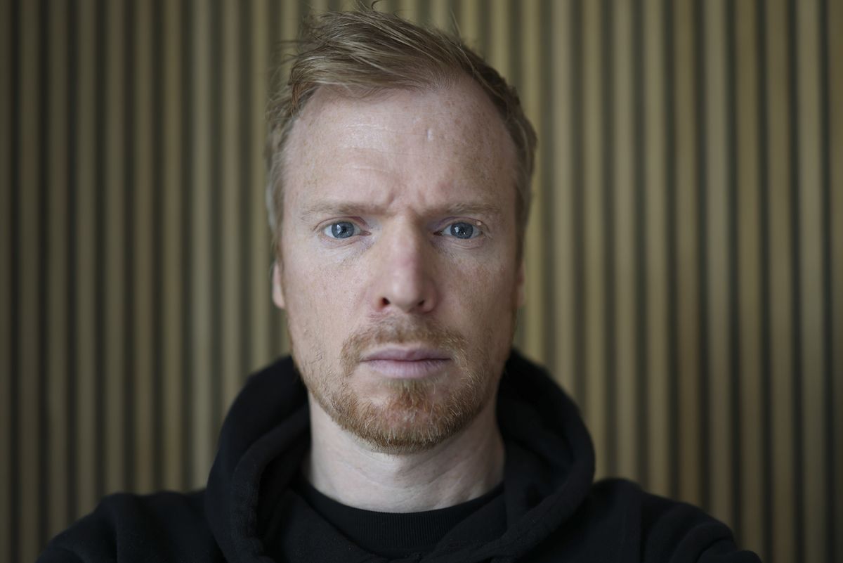 Self portrait taken with the Canon RF 35mm F1.4L IS VCM, corrected JPEG