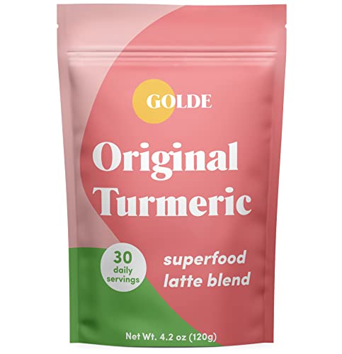 Golde - Superfood Latte Blend - Original Turmeric - Plant-Based W/coconut, & Ginger - Vegan, Keto, Sugar-Free - 30 Servings