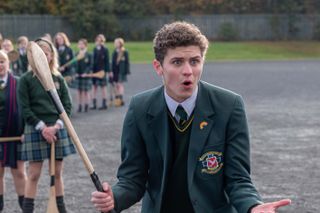 Dylan Llewellyn as James McGuire in Derry Girls.