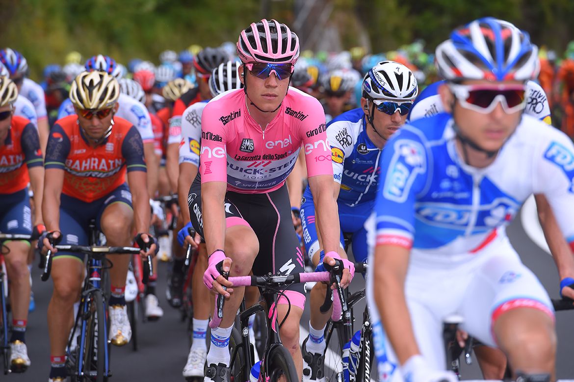 Bob Jungels (Quick-Step Floors) in the maglia rosa