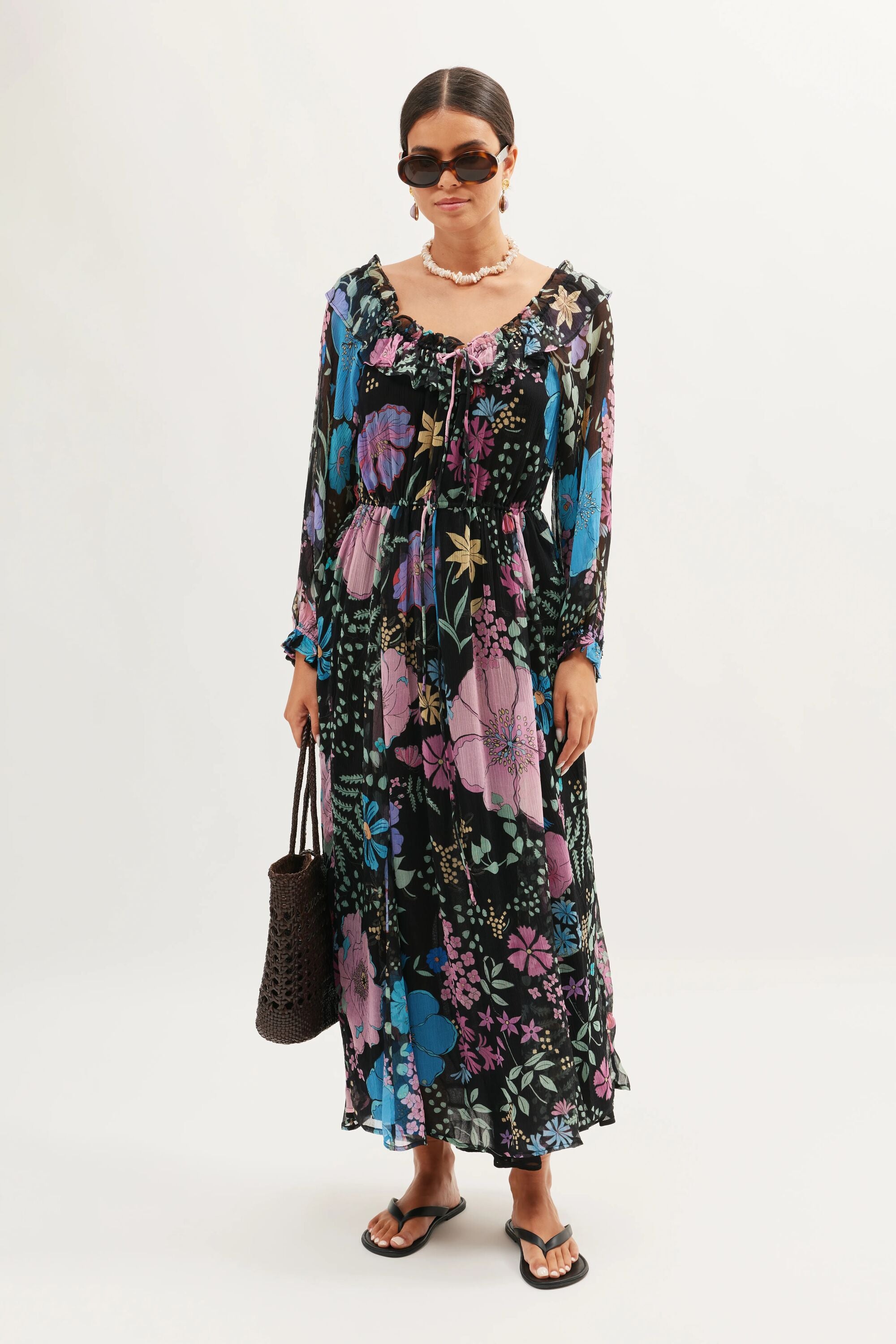 Alina - Bhatia Floral Black