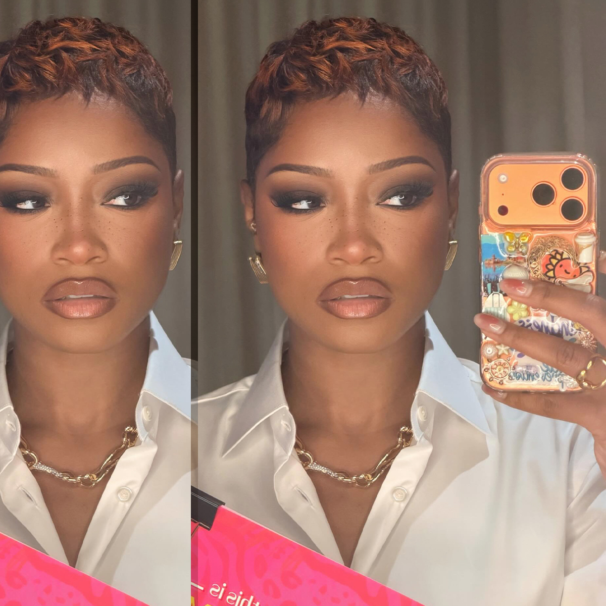 Photo of Keke Palmer taking a mirror selfie 