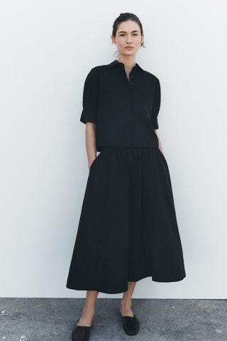 Zw Collection Voluminous Midi Skirt