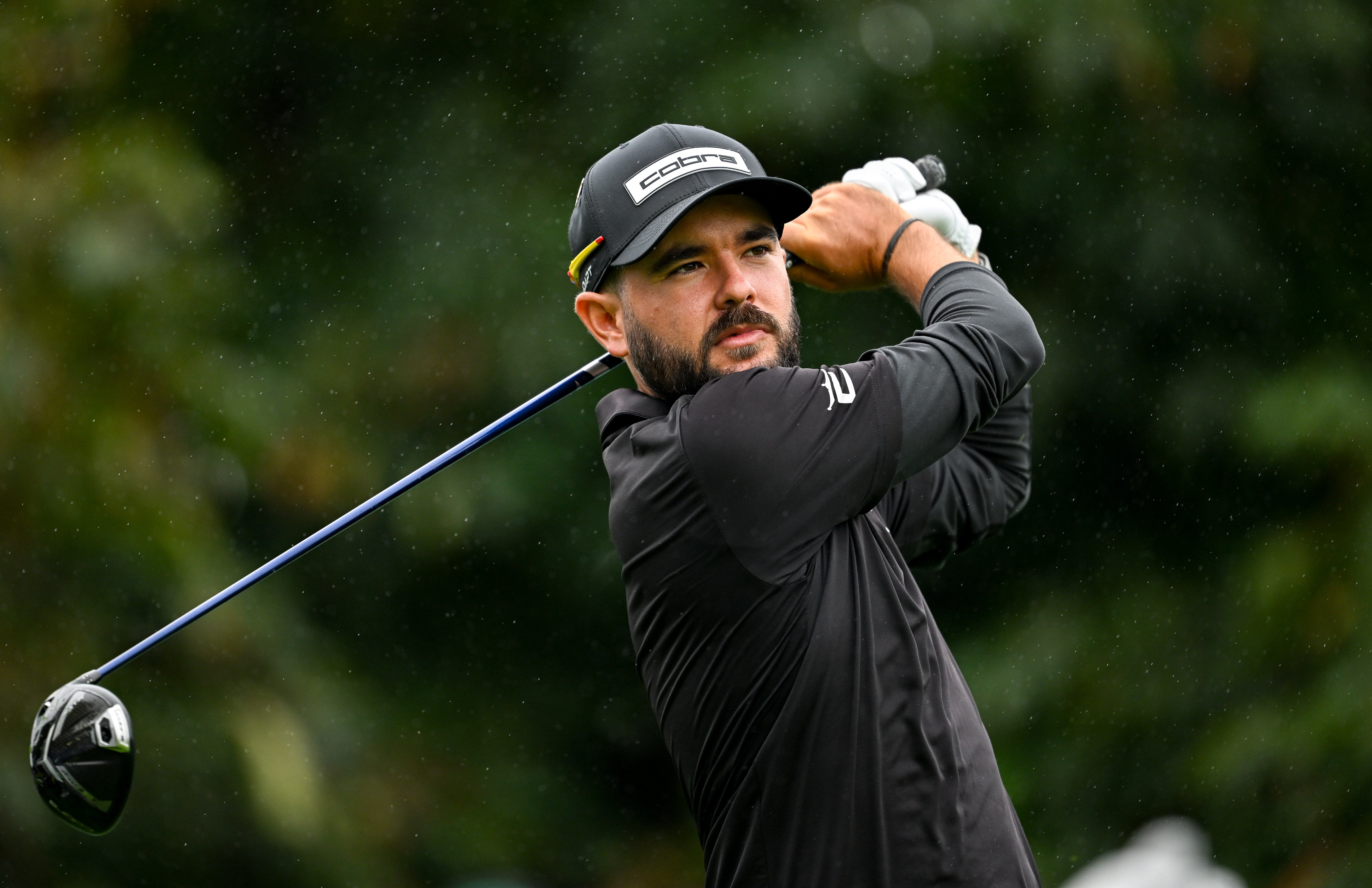 Angel Hidalgo hits a driver off the tee