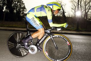 Alberto Contador in action during the Stage 1 Individual Time Trial of the 2015 Tirreno-Adriatico. Photo: Graham Watson