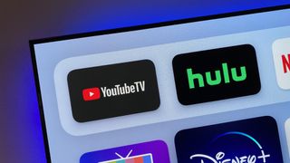 YouTube TV and Hulu icons on Apple TV