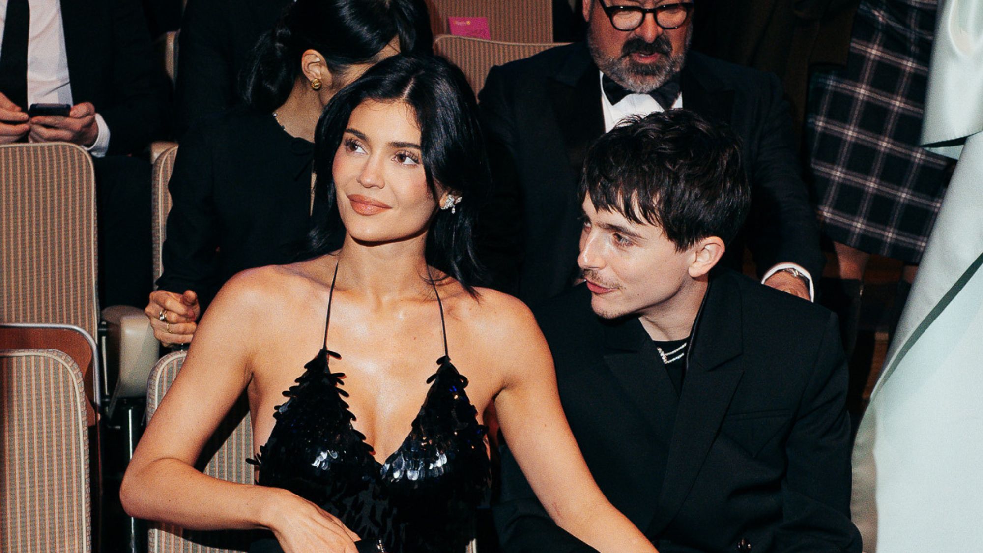 Timoth&amp;eacute;e Chalamet and Kylie Jenner attend the EE BAFTA Awards in 2025