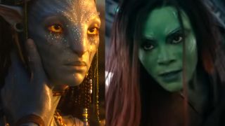 Neytiri in Avatar: The Way of Water and Gamora in Guardians of the Galaxy 3