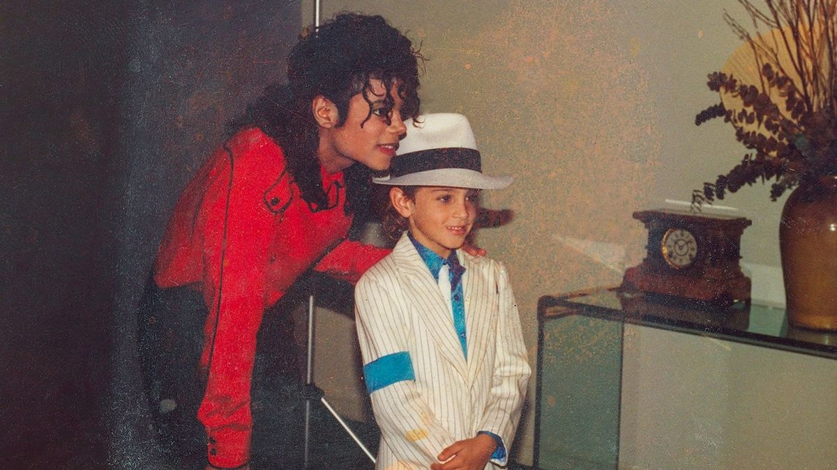 A photo of pop star Michael Jackson with accuser Wade Robson back in the 1980s.