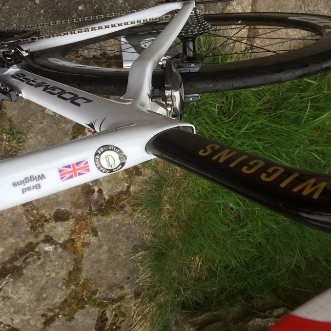 Wiggins' new road bike comes with a few personalised changes