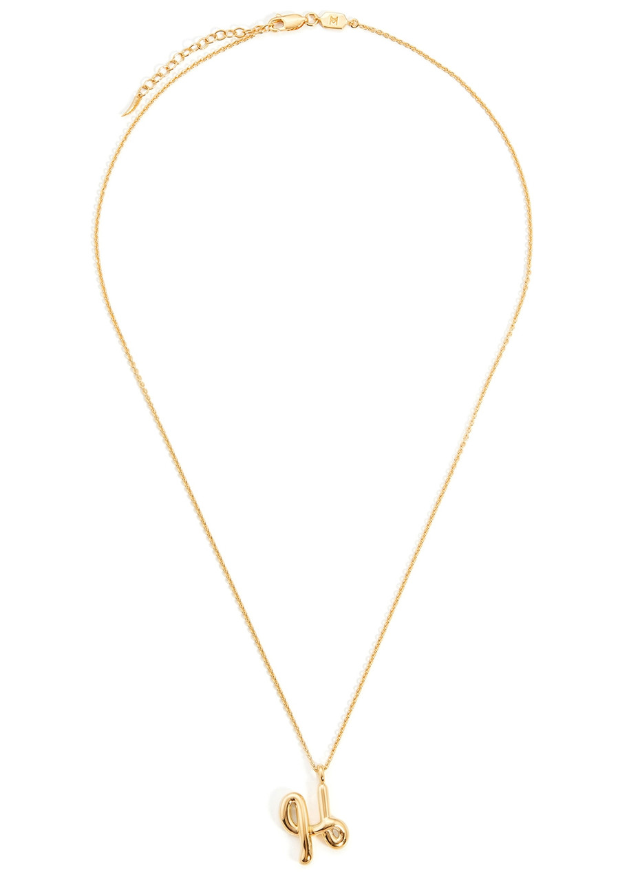 H Initial 18kt Gold-Plated Necklace