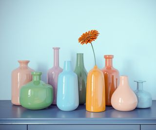 Collection of modern ceramic bud vases