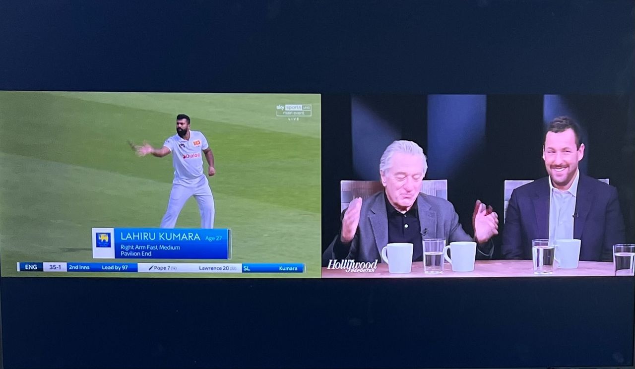 Samsung TV frame - split screen option allows you to watch two different shows at once