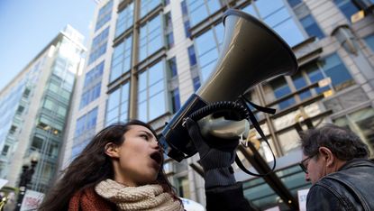 Trump and AIPAC Protest in Washington