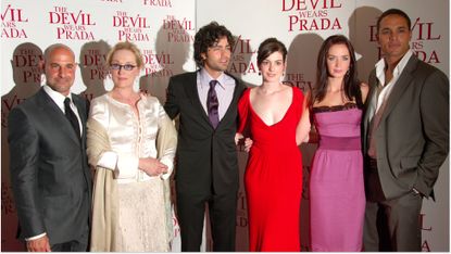 Stanley Tucci, Meryl Streep, Adrian Grenier, Anne Hathaway, Emily Blunt and Daniel Sunjata at 'The Devil Wears Prada' New York premiere. 