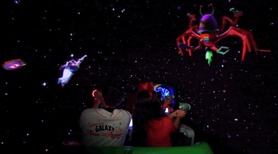The escape hatch scene on Buzz Lightyear Space Ranger Spin.