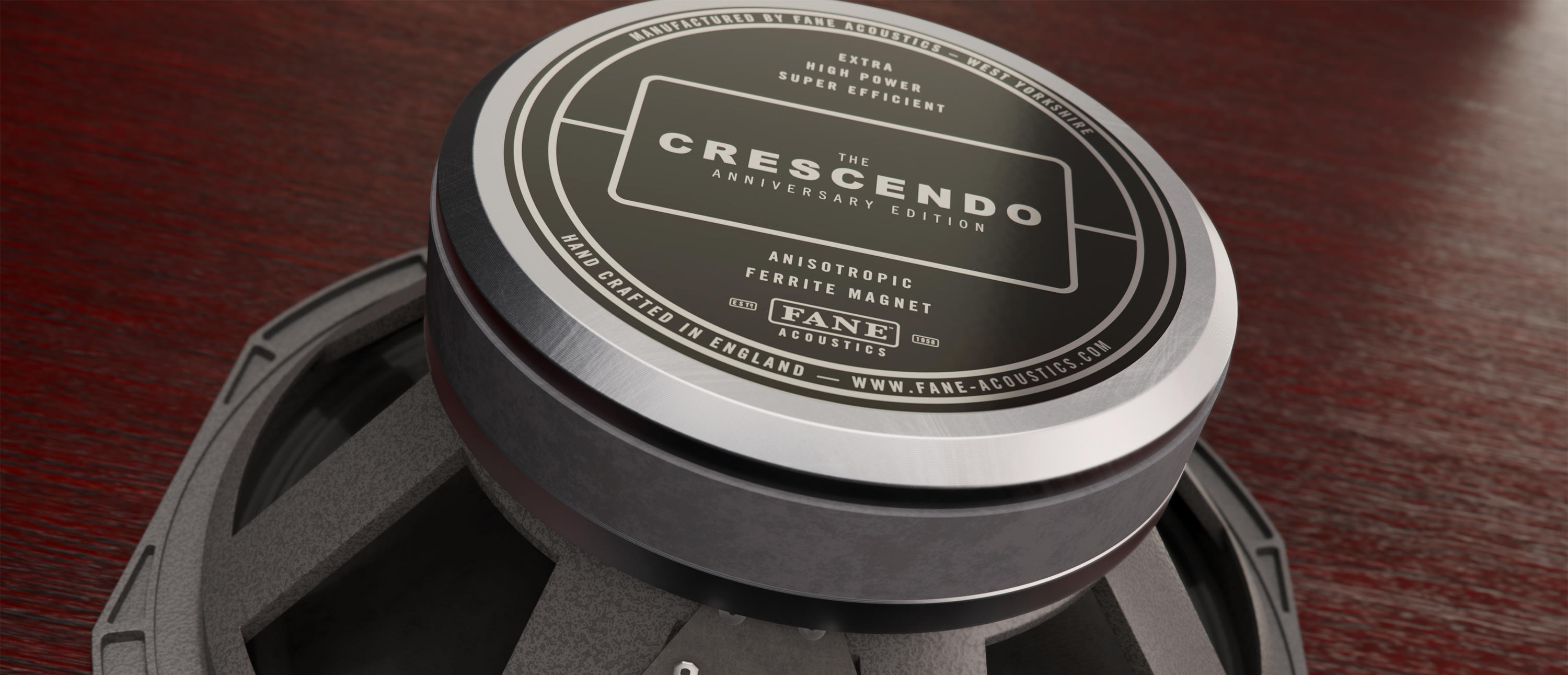 A photo of the Fane Crescendo Anniversary Edition 12AE 12-inch guitar speaker