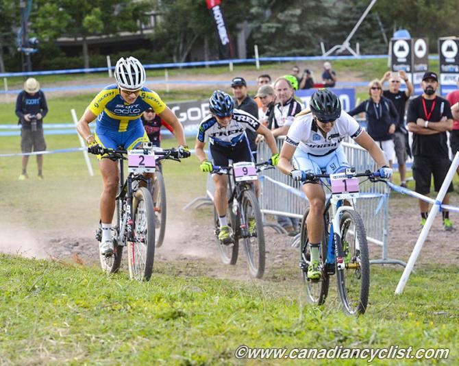 Jenny Rissveds, Cindy Montambault and Kathrin Stirnemann in action