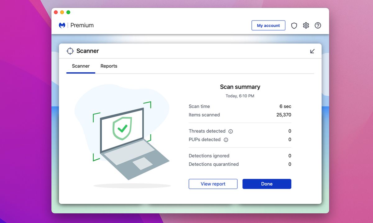 Malwarebytes Premium + Privacy app screenshot