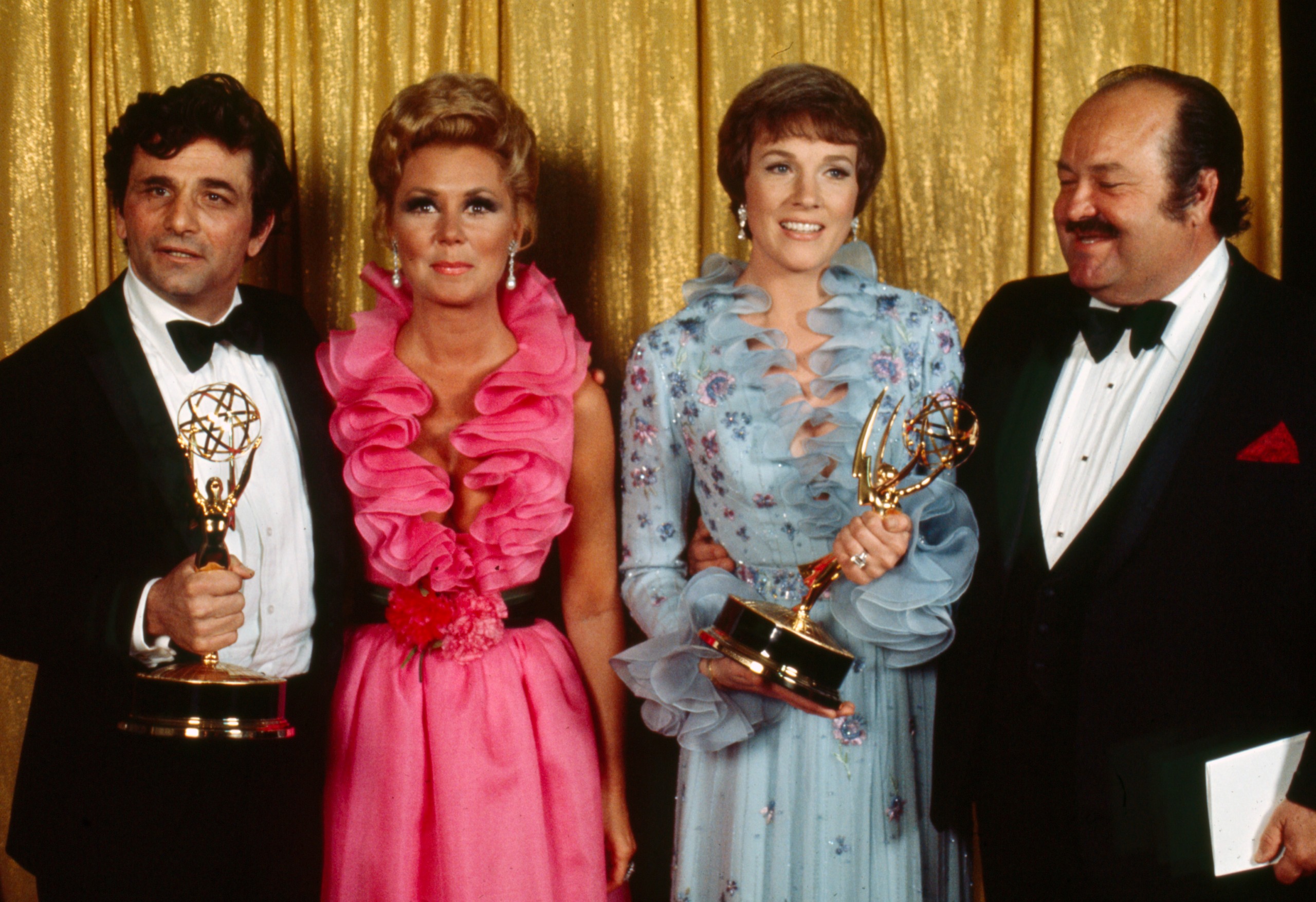 Julie Andrews's red carpet look at the 1972 Emmy Awards