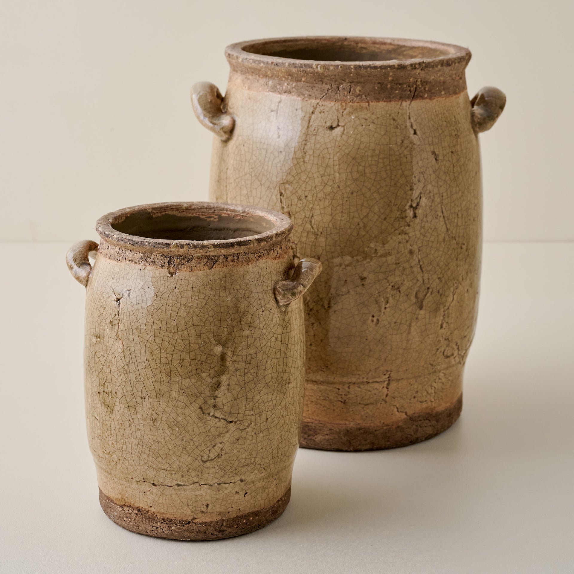 Hanson Crackle Handled Vase - Small