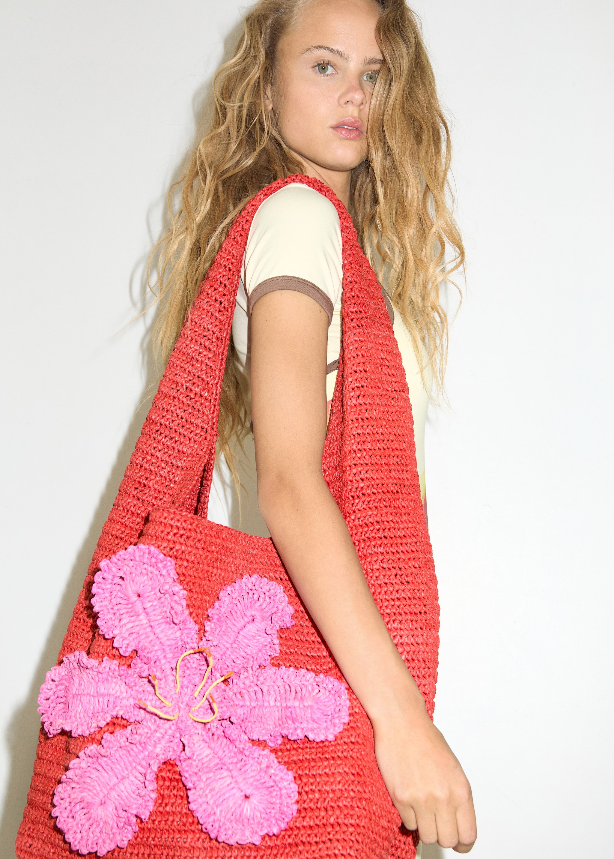 Natural Fiber Shopper Bag