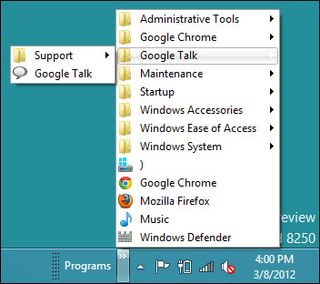 Toolbar Lets You Access Your Programs Folder