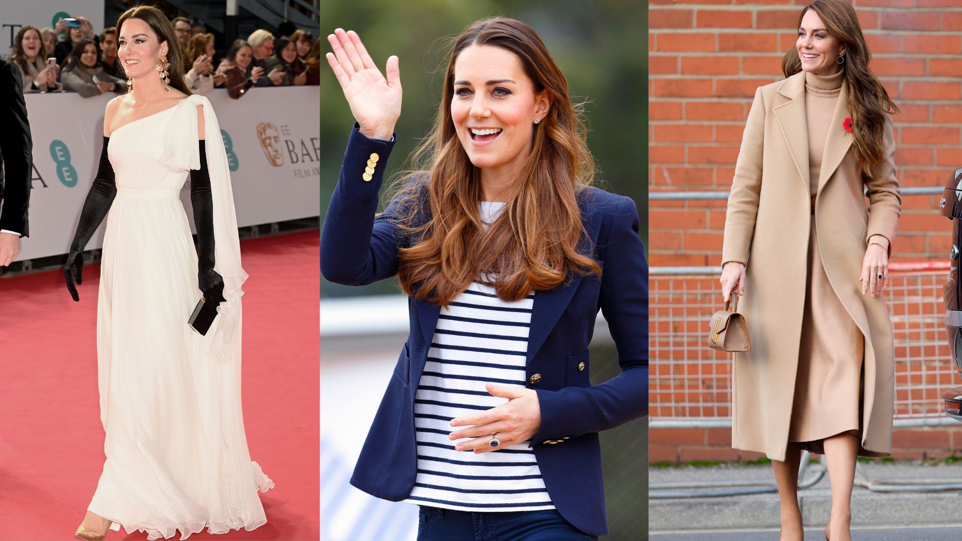 Kate Middleton looks chic in polka dots and high-waisted pants