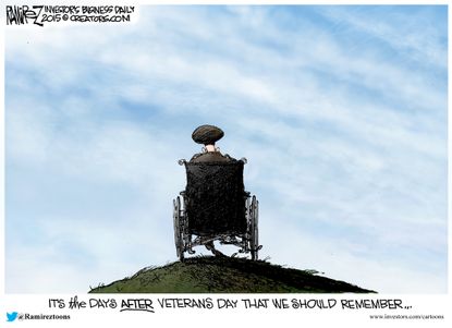 Editorial cartoon U.S. Veterans