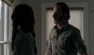 Rick and Michonne in Alexandria