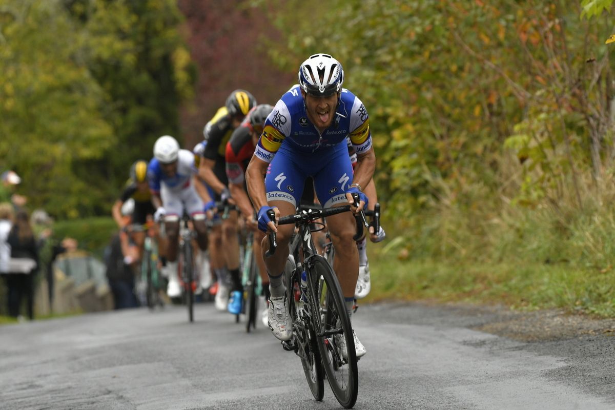 Matteo Trentin (Quick-Step Floors) puts in an attack