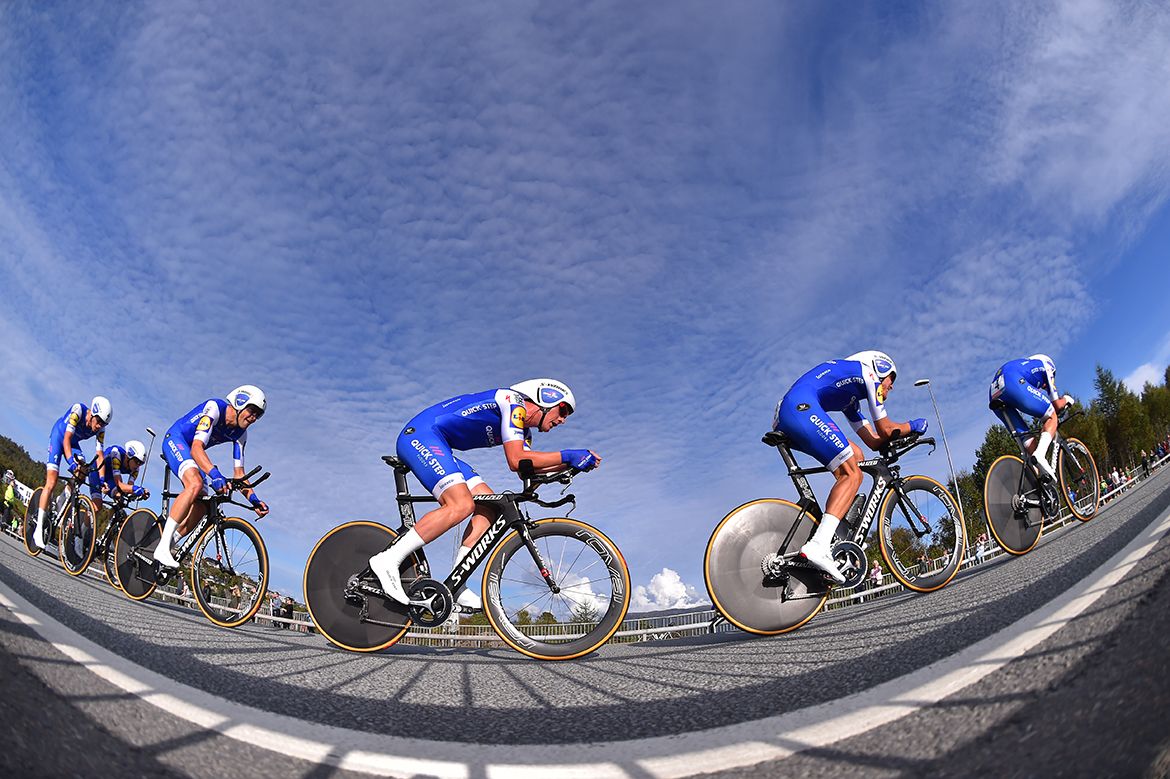 Quick-Step Floors en route to fourth place in the Worlds TTT