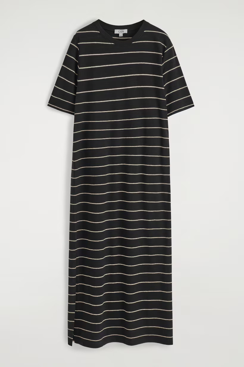 COS, Cotton-Linen Maxi T-Shirt Dress