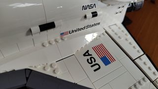 Lego NASA Space Shuttle Discovery - wing close up