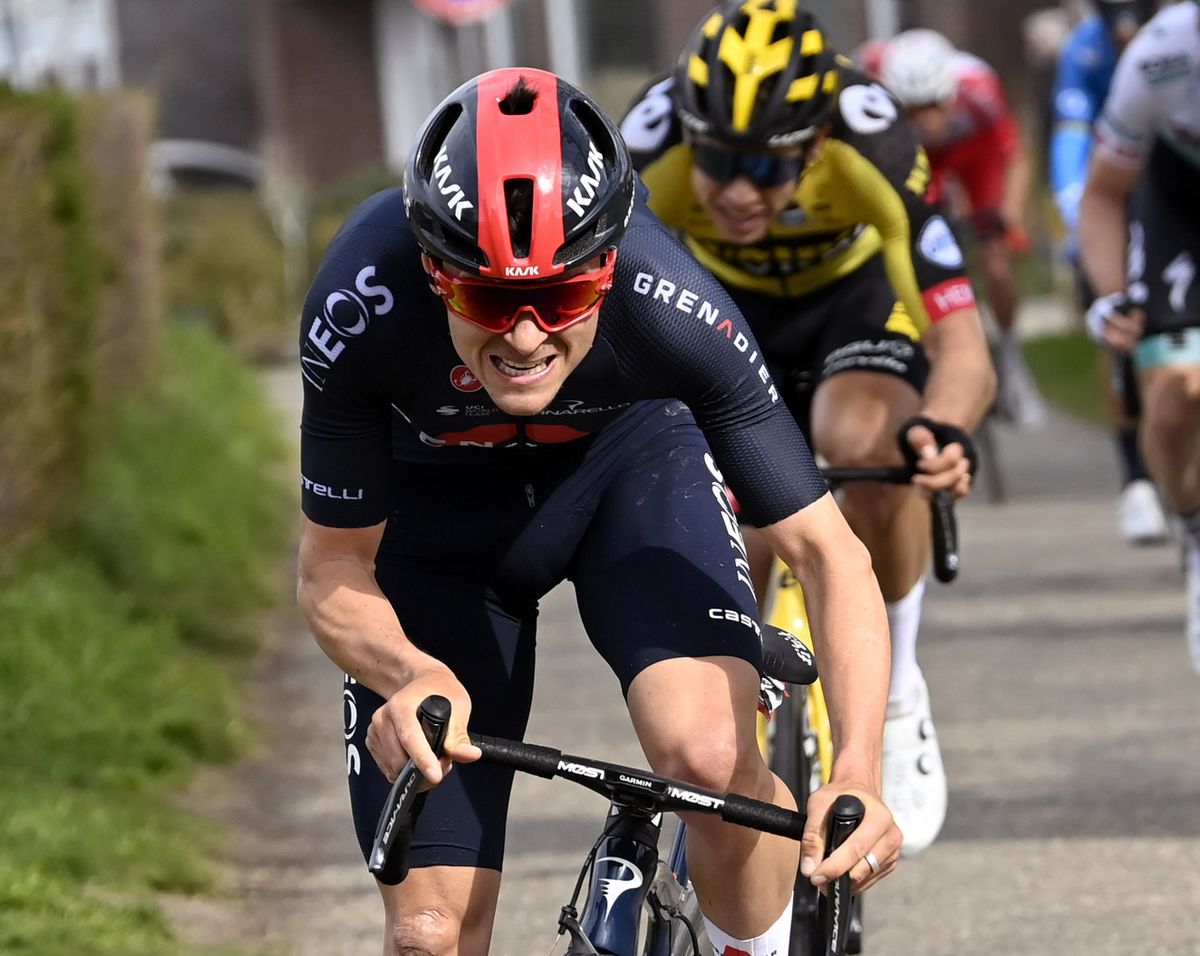 Amstel Gold Race 2021 - 55th Edition - Valkenburg - Berg en Terblijt 218,6 km - 18/04/2021 - Tom Pidcock (GBR - Ineos Grenadiers) - photo Nico Vereecken/PN/BettiniPhotoÂ©2021 