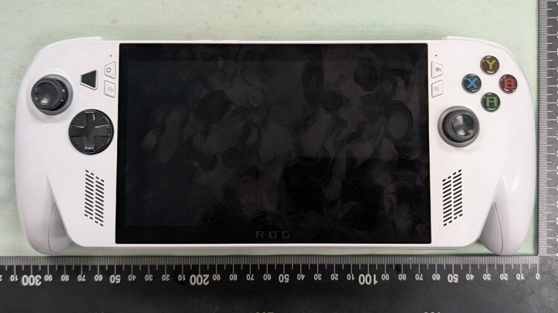 Leaked Asus ROG Ally 2 gaming handheld on table