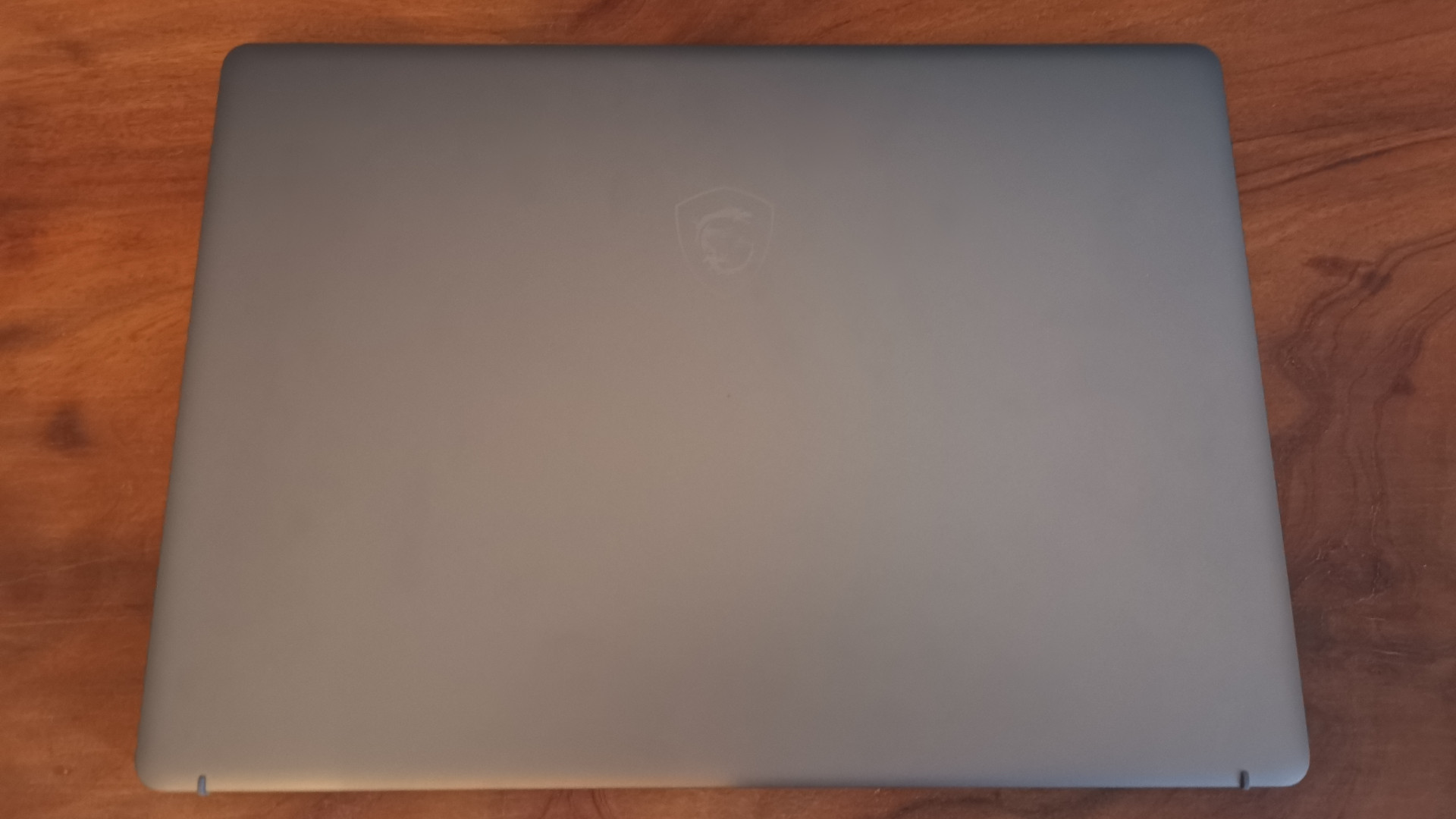 The top of the MSI Creator Z16 showing the MSI logo