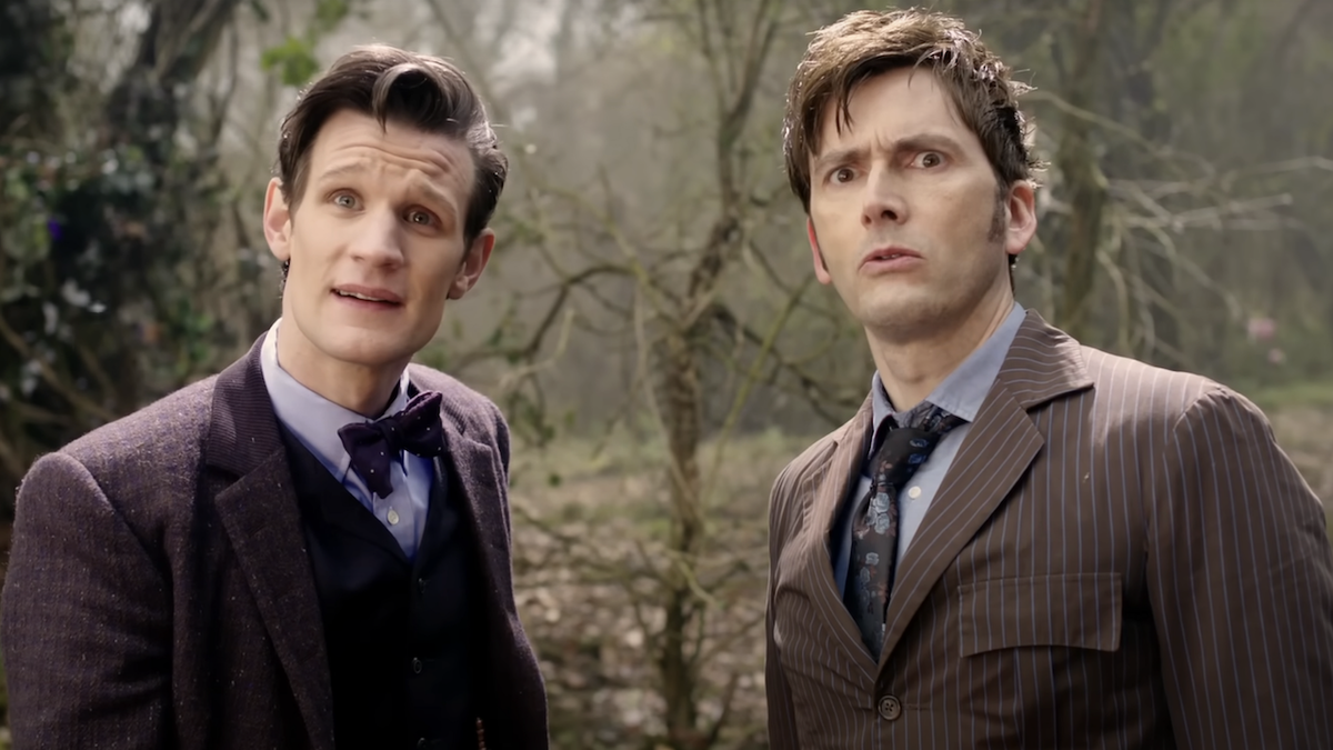 Matt Smith and David Tennant on Doctor Who