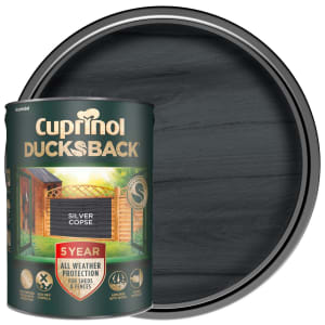 Cuprinol 5 Year Ducksback Matt Shed &amp;amp; Fence Treatment - Silver Copse - 5l