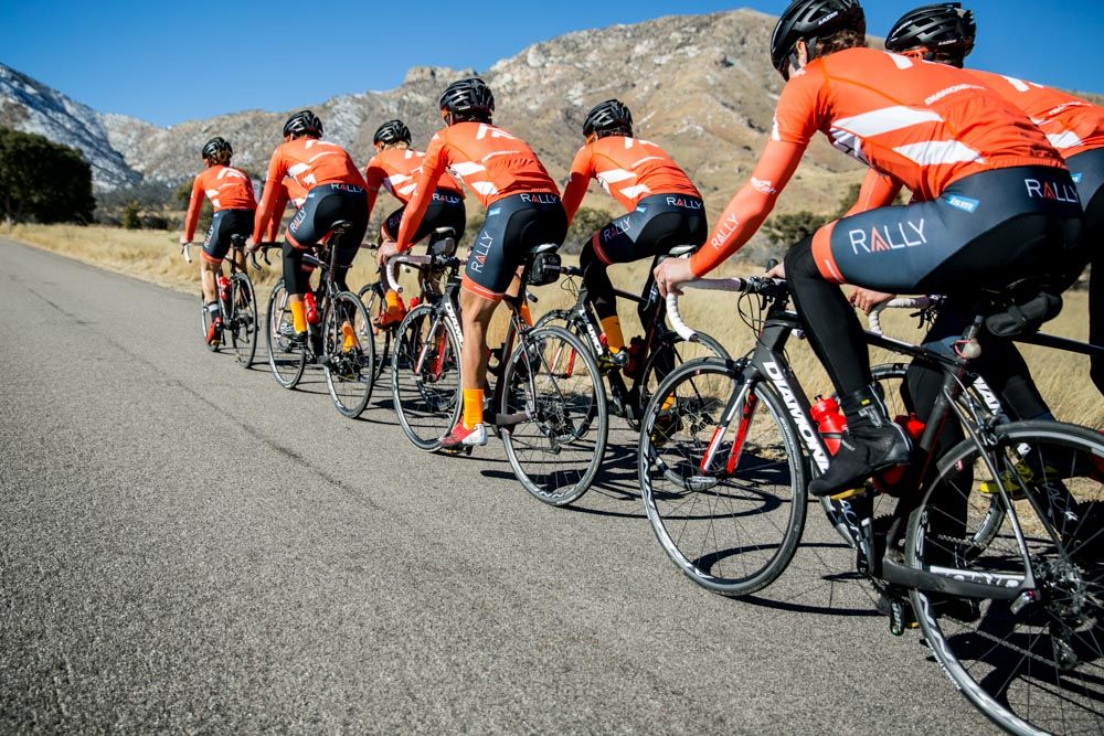 Rally Cycling riders train at a recent camp in Bisbee Arizona.