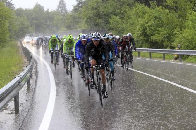 The peloton endured more bad weather on stage 12