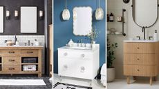 A selection of bathroom vanities