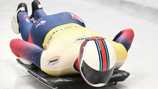 Great Britain's Matt Weston competing in a test event for the Milano Cortina Winter Olympics in November 2025. 