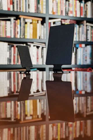 Two Hidden Sound speakers on table