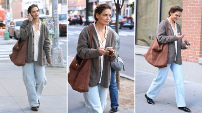 Katie Holmes carrying Dune Deliberate Bag XL