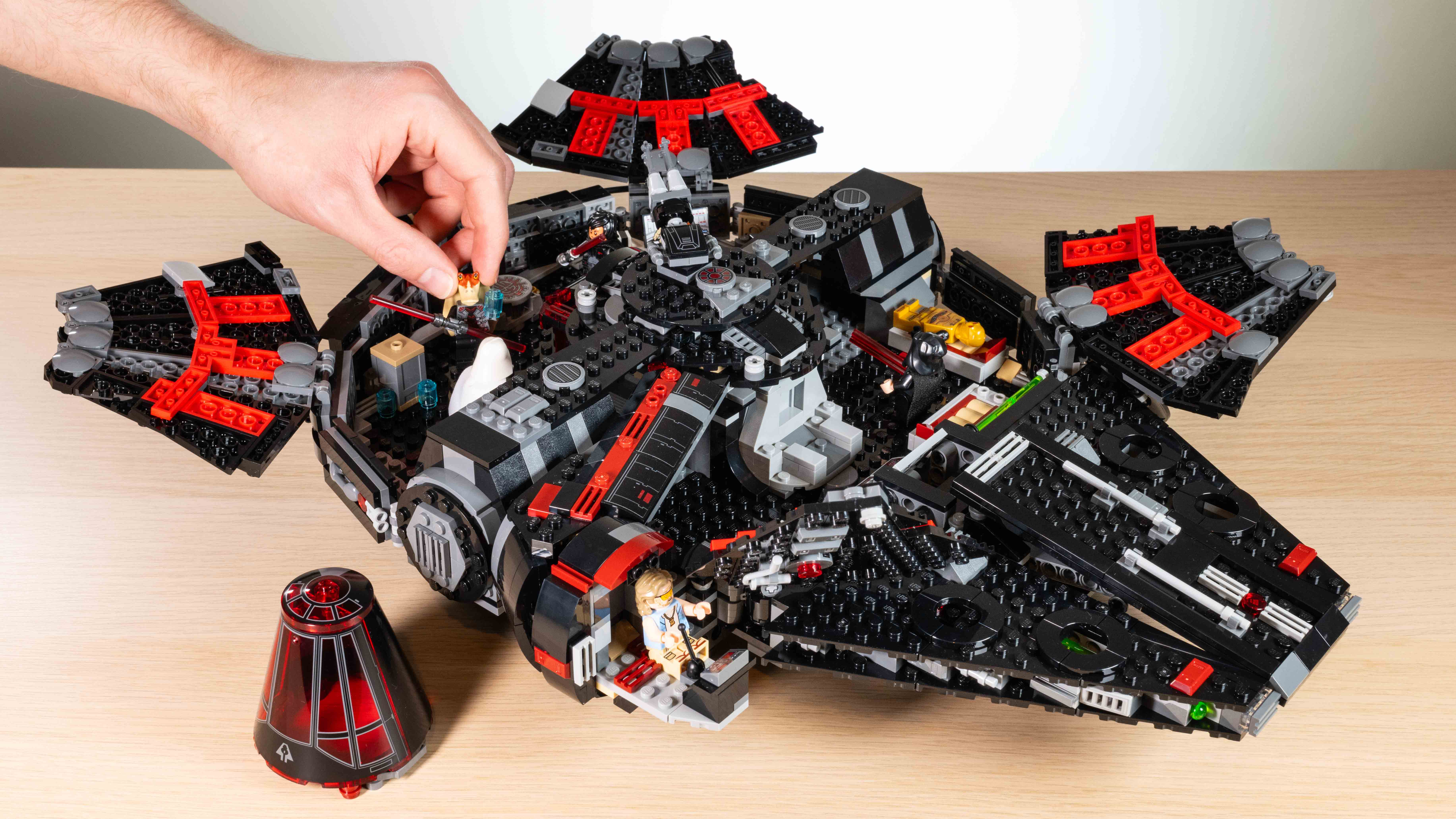 Lego Star Wars The Dark Falcon (75389) interior flaps opened