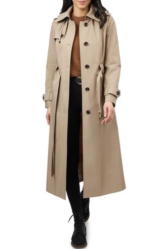 Water Resistant Belted Trench Coat