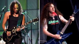 Kirk Hammett (left) and Dimebag Darrell