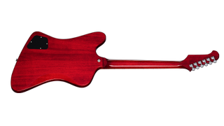 A photo showing the back of the Gibson FIrebird Platypus against white