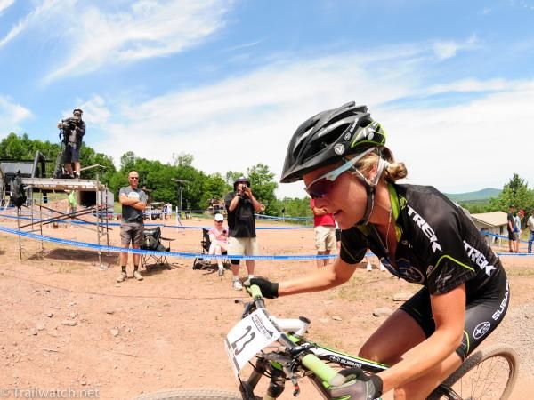 Heather Irmiger (Subaru Trek) having her best World Cup race of the season